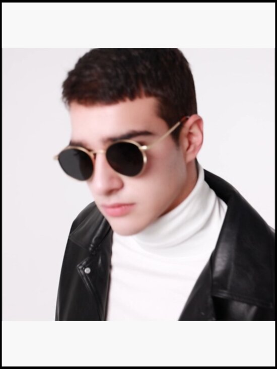 Metal Frame Polarized Round Sunglasses Vintage Style UV Protection